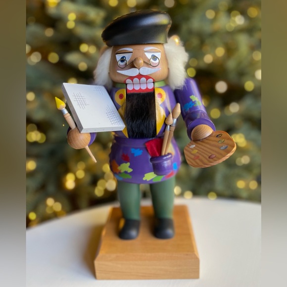 EM Mrck | Signed Rare German Made Collectible Artist Painter Nutcracker - Picture 2 of 11